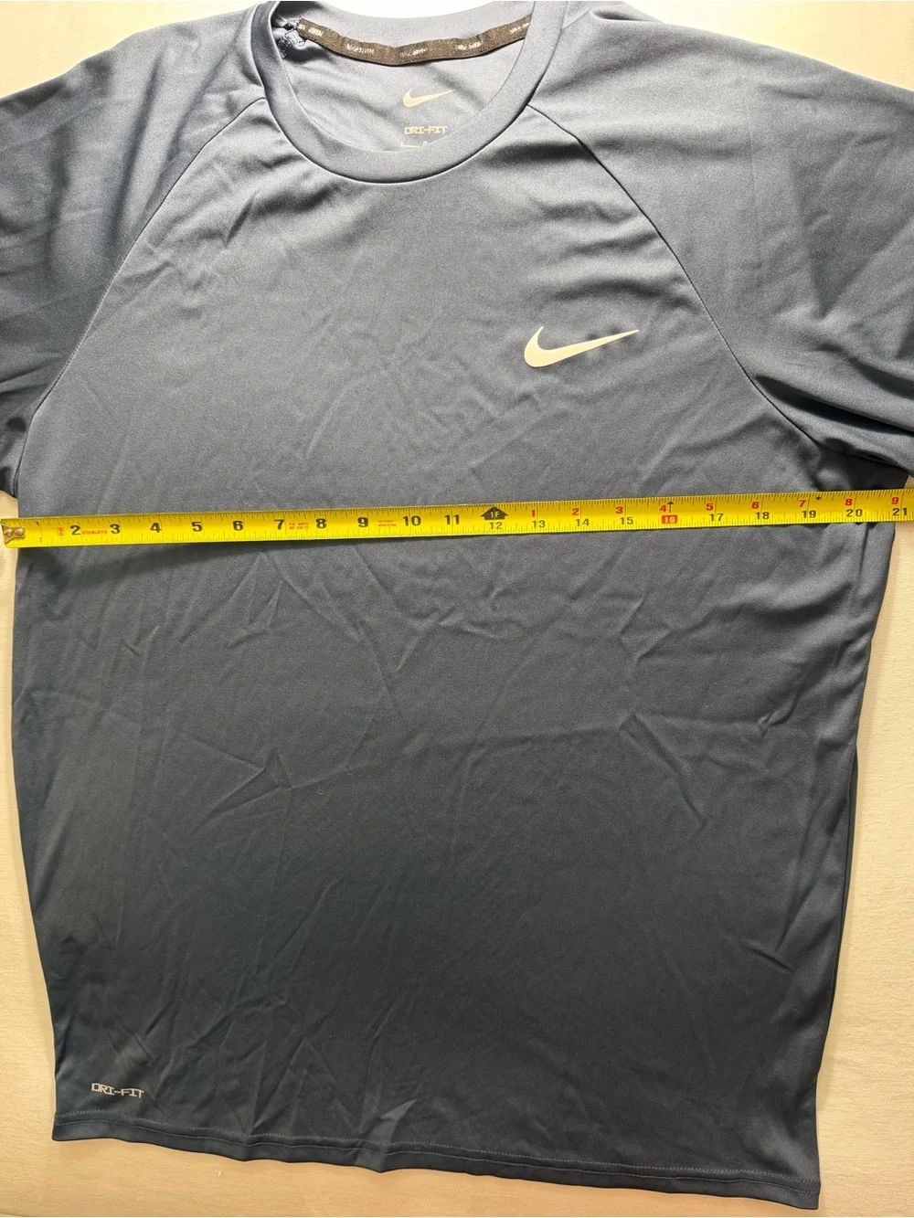 Nike Men’s Short-Sleeve Dri-FIT T-Shirt — Light Slate Blue with White Swoosh - Picture 7 of 8
